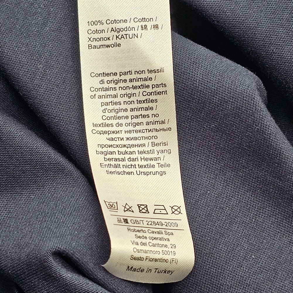 Roberto CavalliFoil Crest Graphic T-Shirt - Blue - Picture 5 of 5